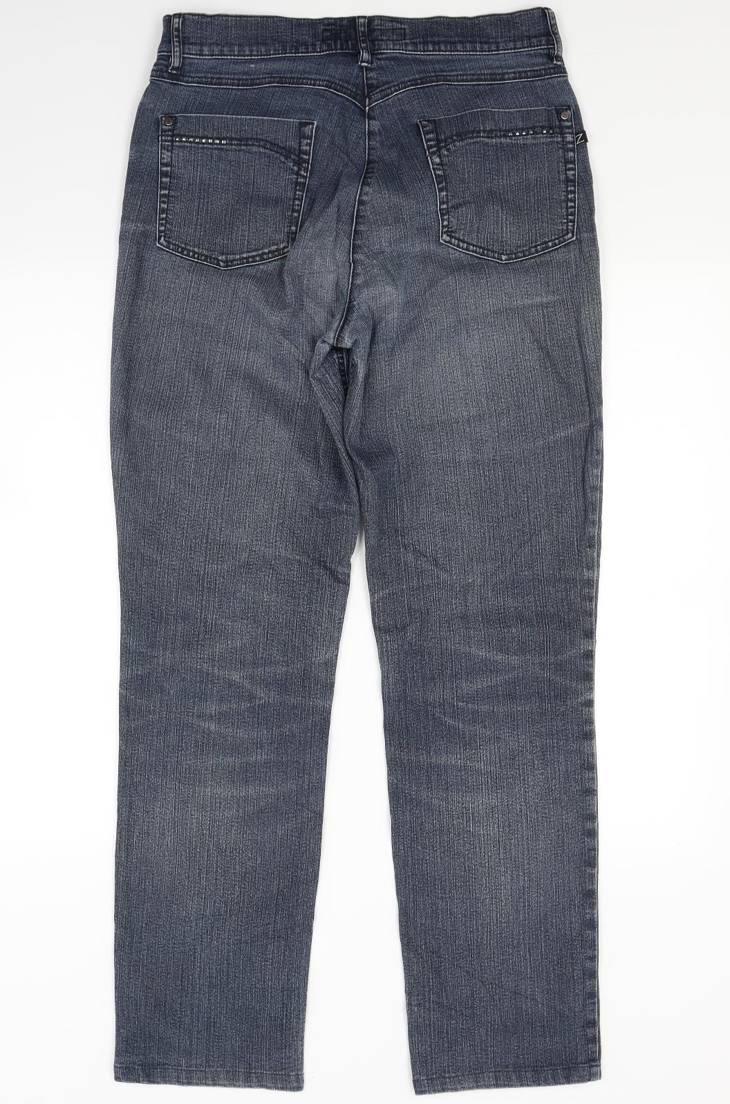 Womens UK Size 12 ZERRES Regular Fit Straight Blue Jeans
