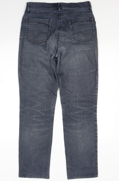 Womens UK Size 12 ZERRES Regular Fit Straight Blue Jeans