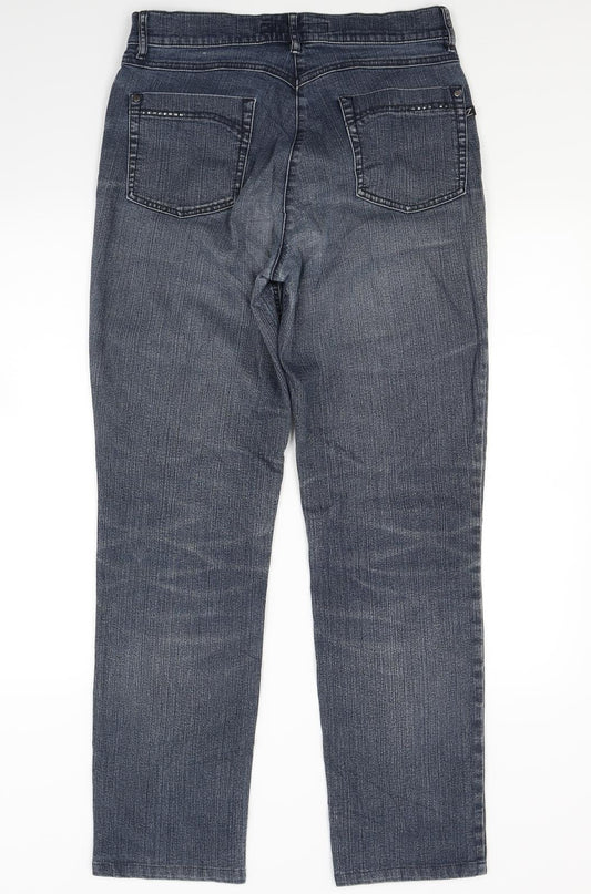 Womens UK Size 12 ZERRES Regular Fit Straight Blue Jeans