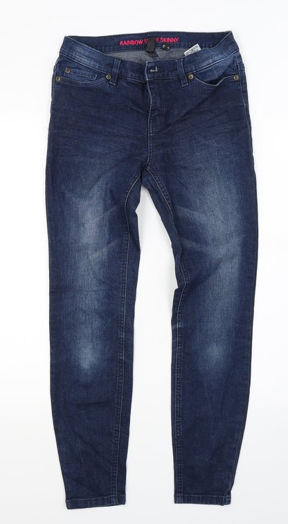 Rainbow Womens Blue  Denim Skinny Jeans Size 10 L26 in