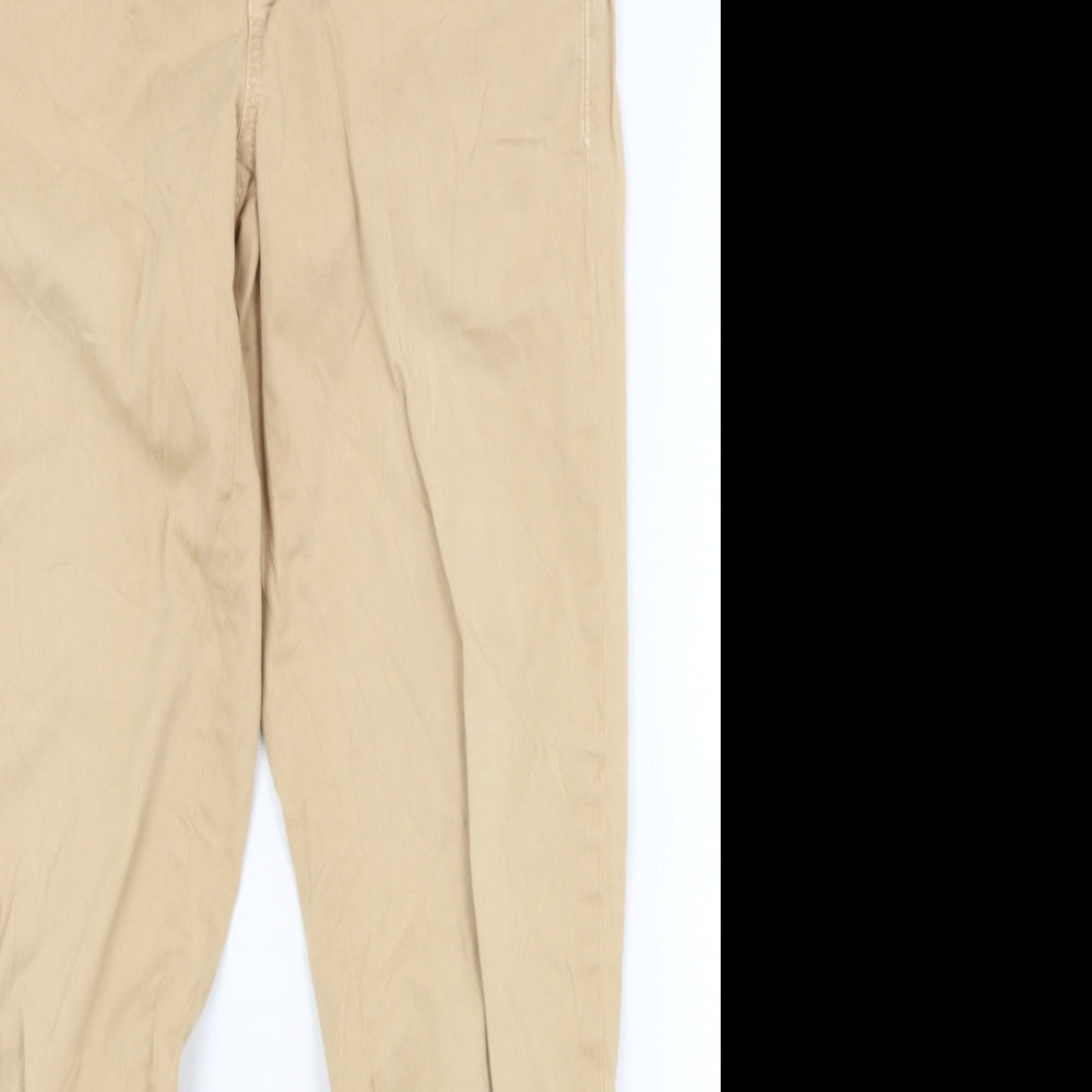 Womens UK Size 28 in Cambio Regular Fit Straight Beige Jeans