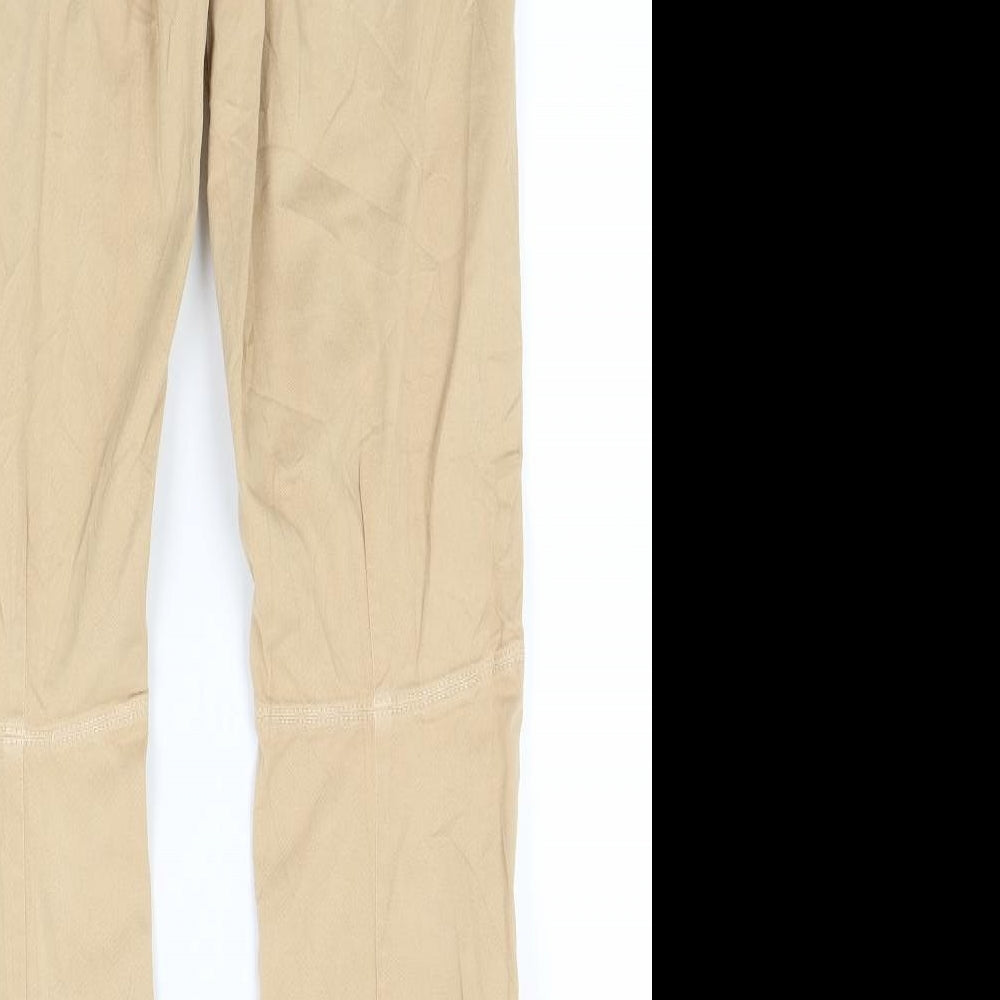 Womens UK Size 28 in Cambio Regular Fit Straight Beige Jeans
