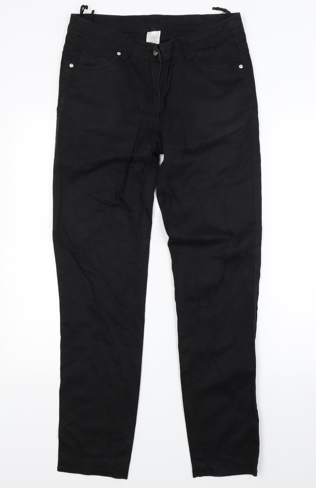 Womens UK Size 10 Preworn Regular Fit Skinny Black Jeans