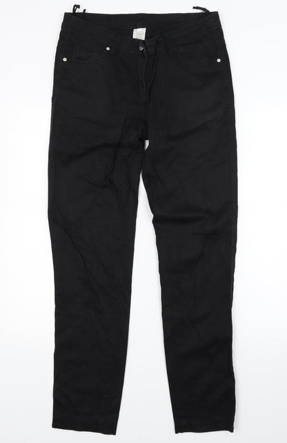 Womens UK Size 10 Preworn Regular Fit Skinny Black Jeans