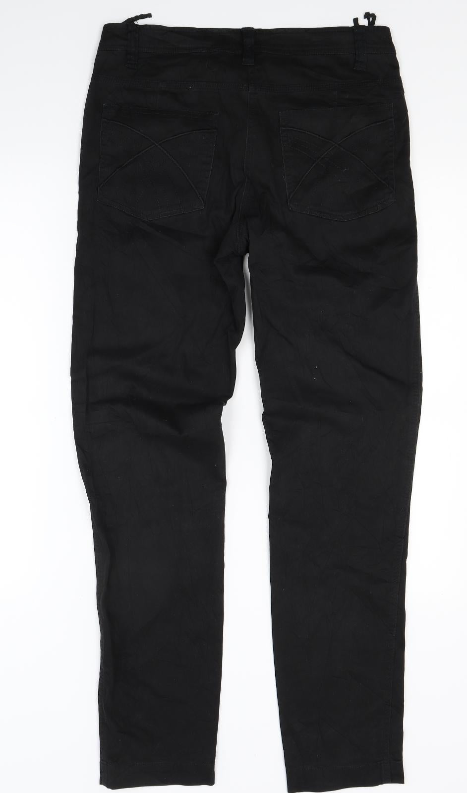 Womens UK Size 10 Preworn Regular Fit Skinny Black Jeans
