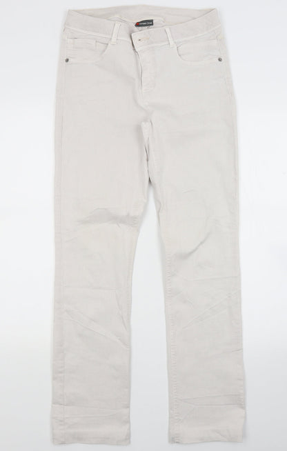 Womens UK Size 29 in Street One Regular Fit Skinny White Jeans