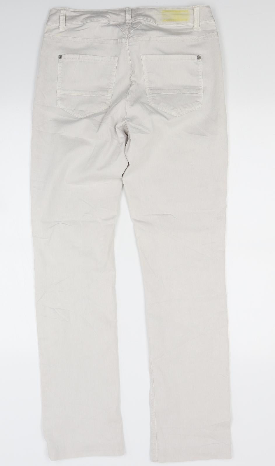 Womens UK Size 29 in Street One Regular Fit Skinny White Jeans