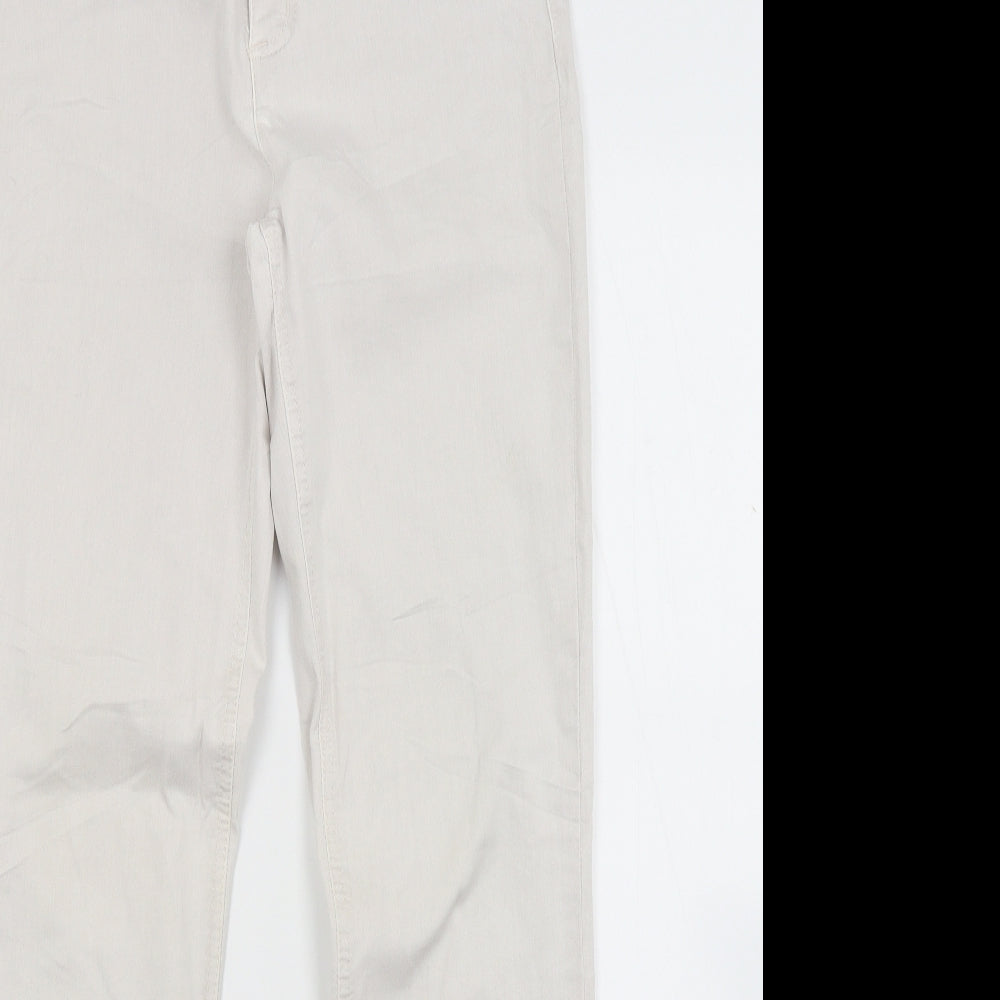 Womens UK Size 29 in Street One Regular Fit Skinny White Jeans