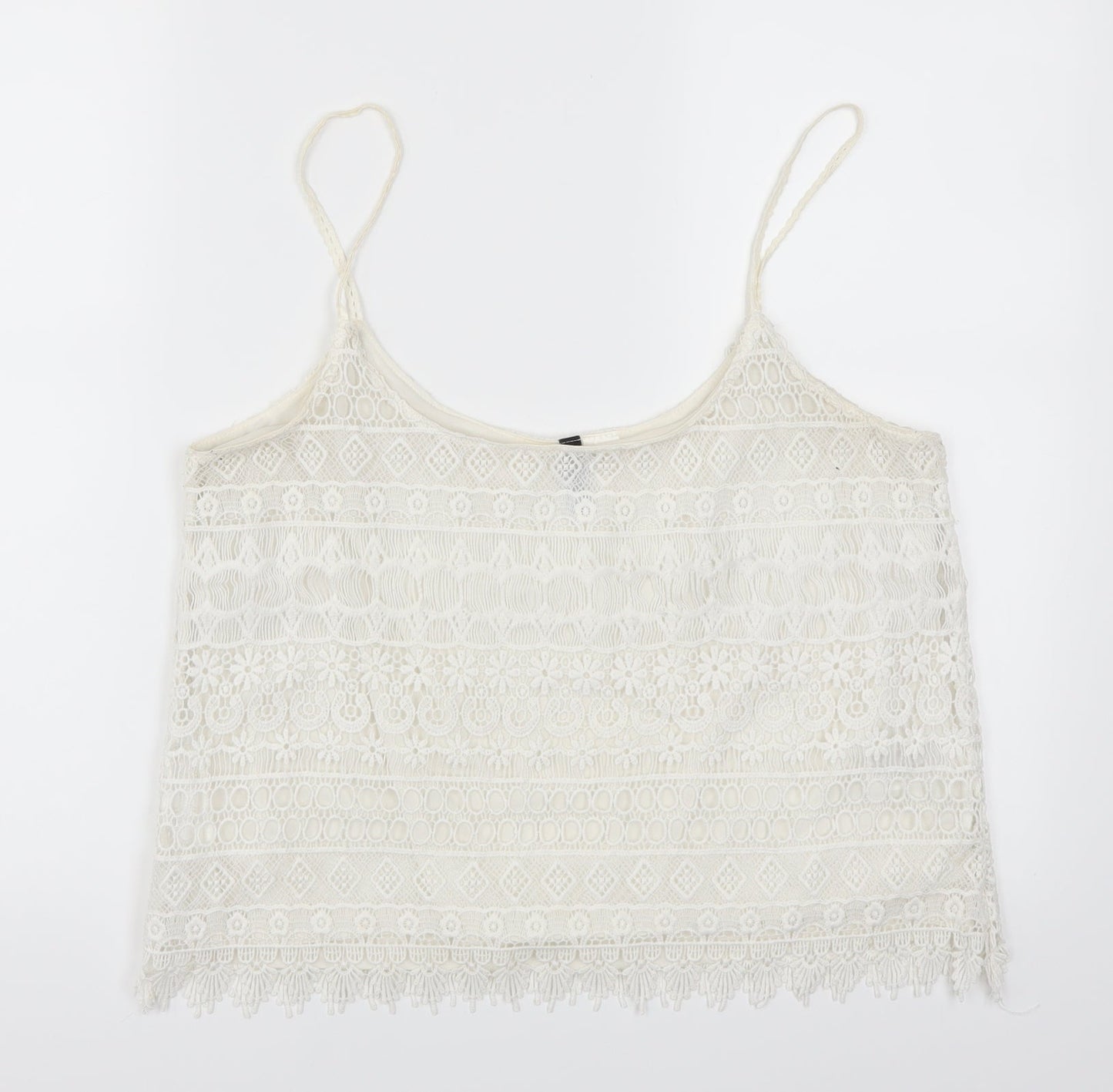 Womens UK Size M H&M White Basic Tank