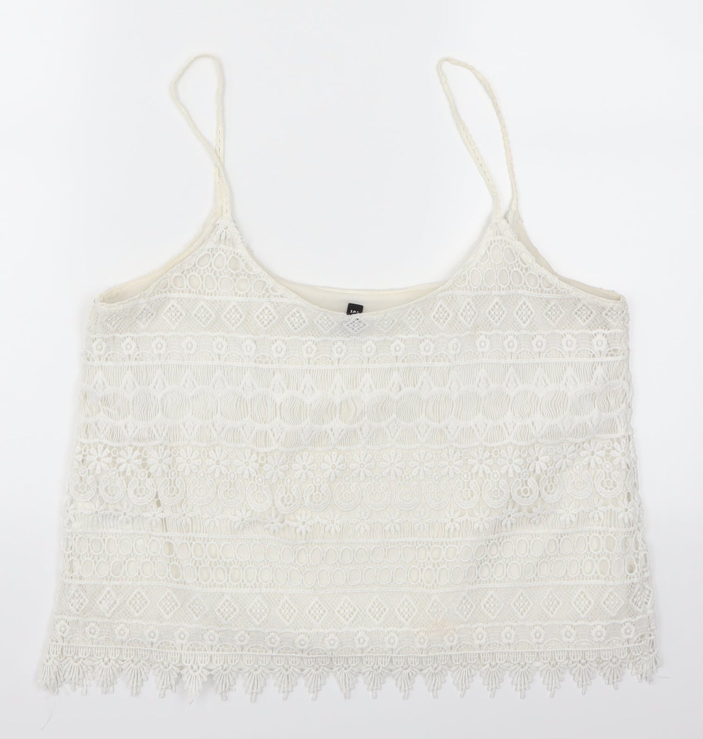 Womens UK Size M H&M White Basic Tank