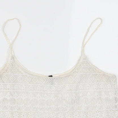Womens UK Size M H&M White Basic Tank