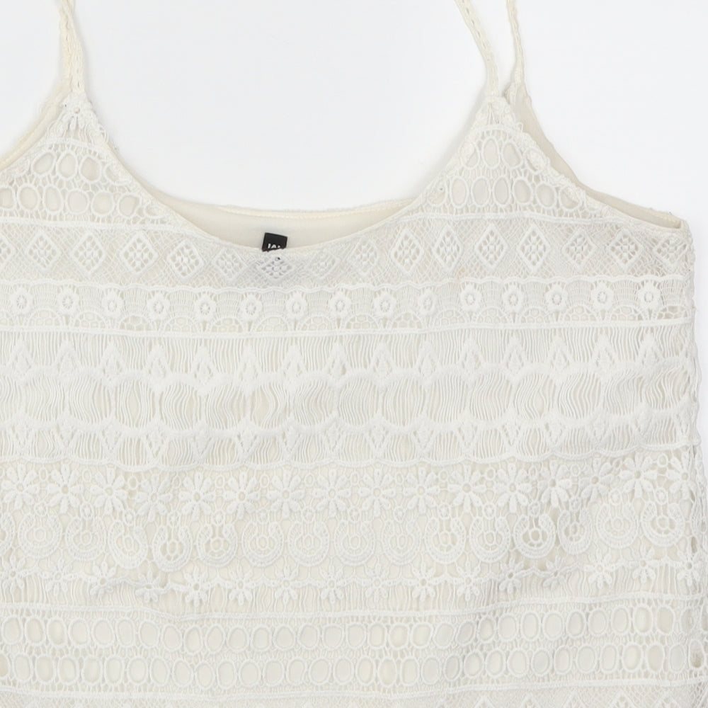 Womens UK Size M H&M White Basic Tank