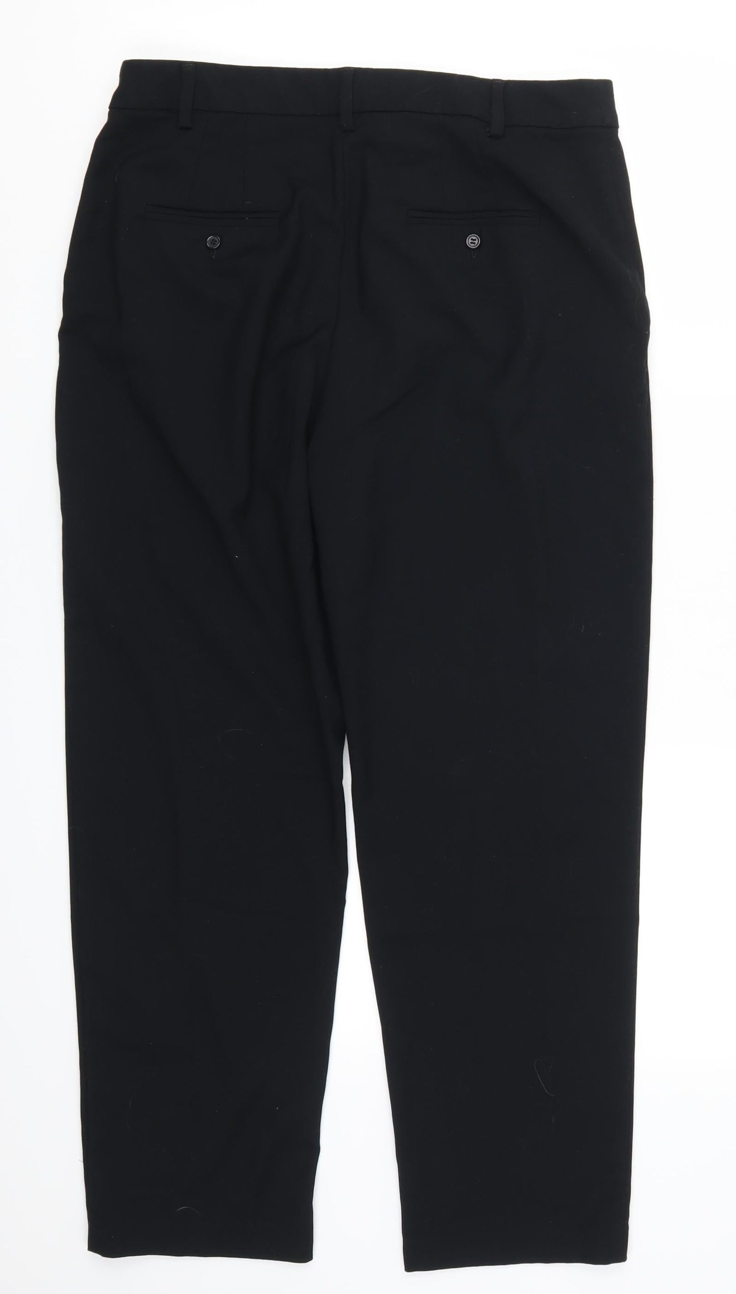 Womens UK Size 10 Marks and Spencer Regular Fit  Black Trousers
