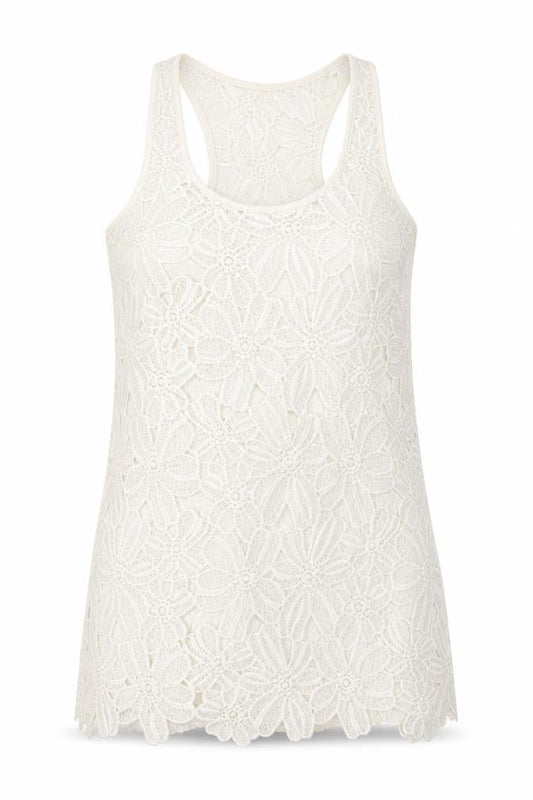 Womens UK Size M Atmosphere White Basic Tank