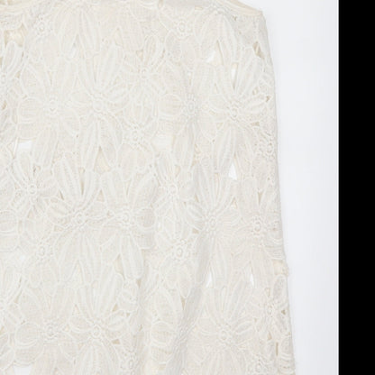 Atmosphere Womens White Floral Lace Basic Tank Size M