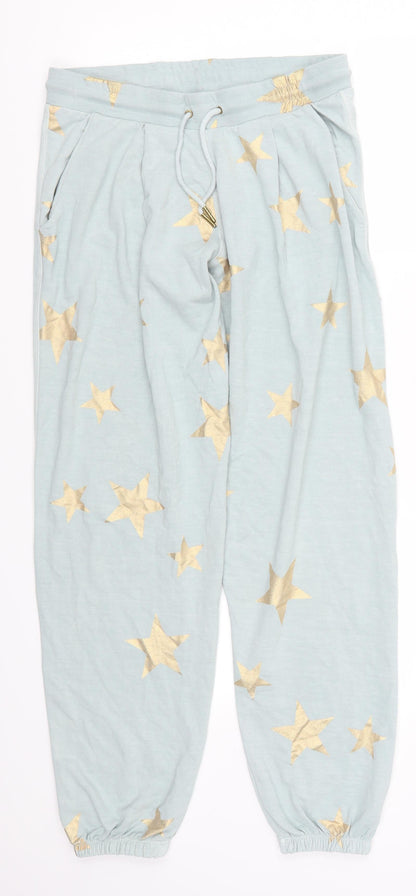 Postcard Womens Blue Geometric  Sweatpants Trousers Size 29 in L27 in - Stars Loungewear