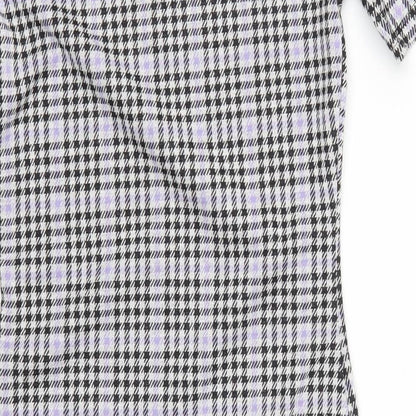 H&M Womens Purple Houndstooth  Mini  Size S
