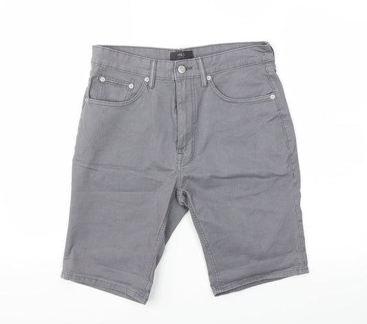 m&s Mens Grey   Capri Trousers Size 30 L20 in