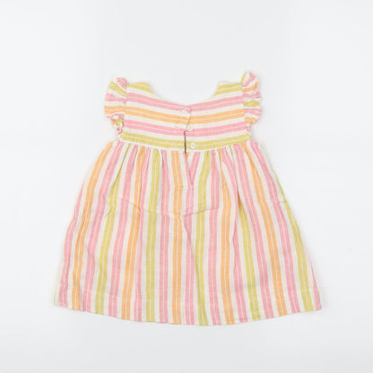 Baby Gap  Girls Multicoloured Striped  Fit & Flare  Size 6-9 Months