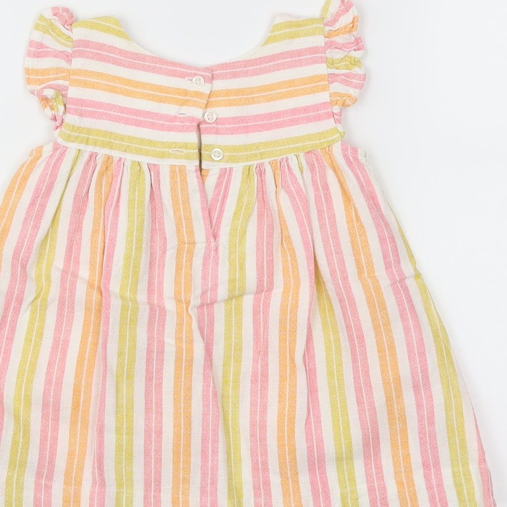 Baby Gap  Girls Multicoloured Striped  Fit & Flare  Size 6-9 Months