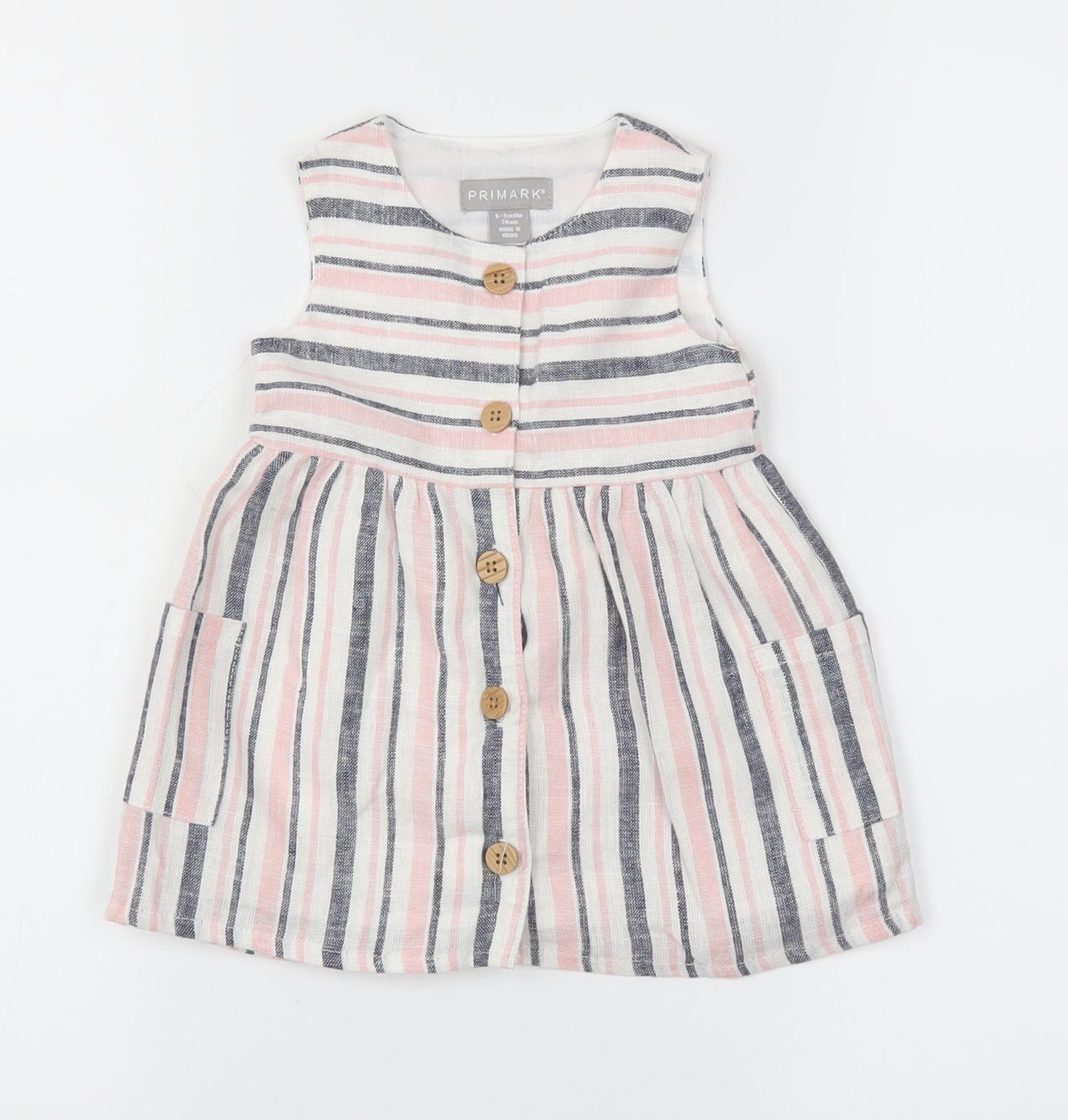 Primark Girls Pink Spotted  Fit & Flare  Size 6-9 Months