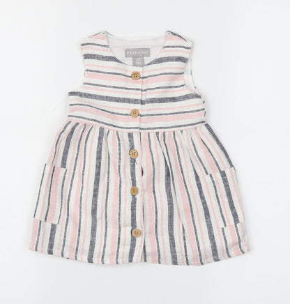Primark Girls Pink Spotted  Fit & Flare  Size 6-9 Months