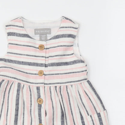 Primark Girls Pink Spotted  Fit & Flare  Size 6-9 Months