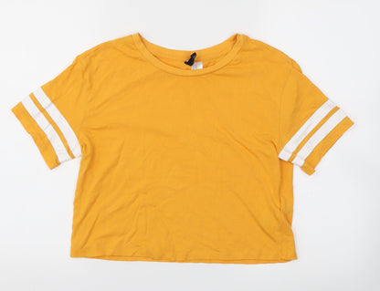 Womens UK Size XS H&M Orange Basic T-Shirt