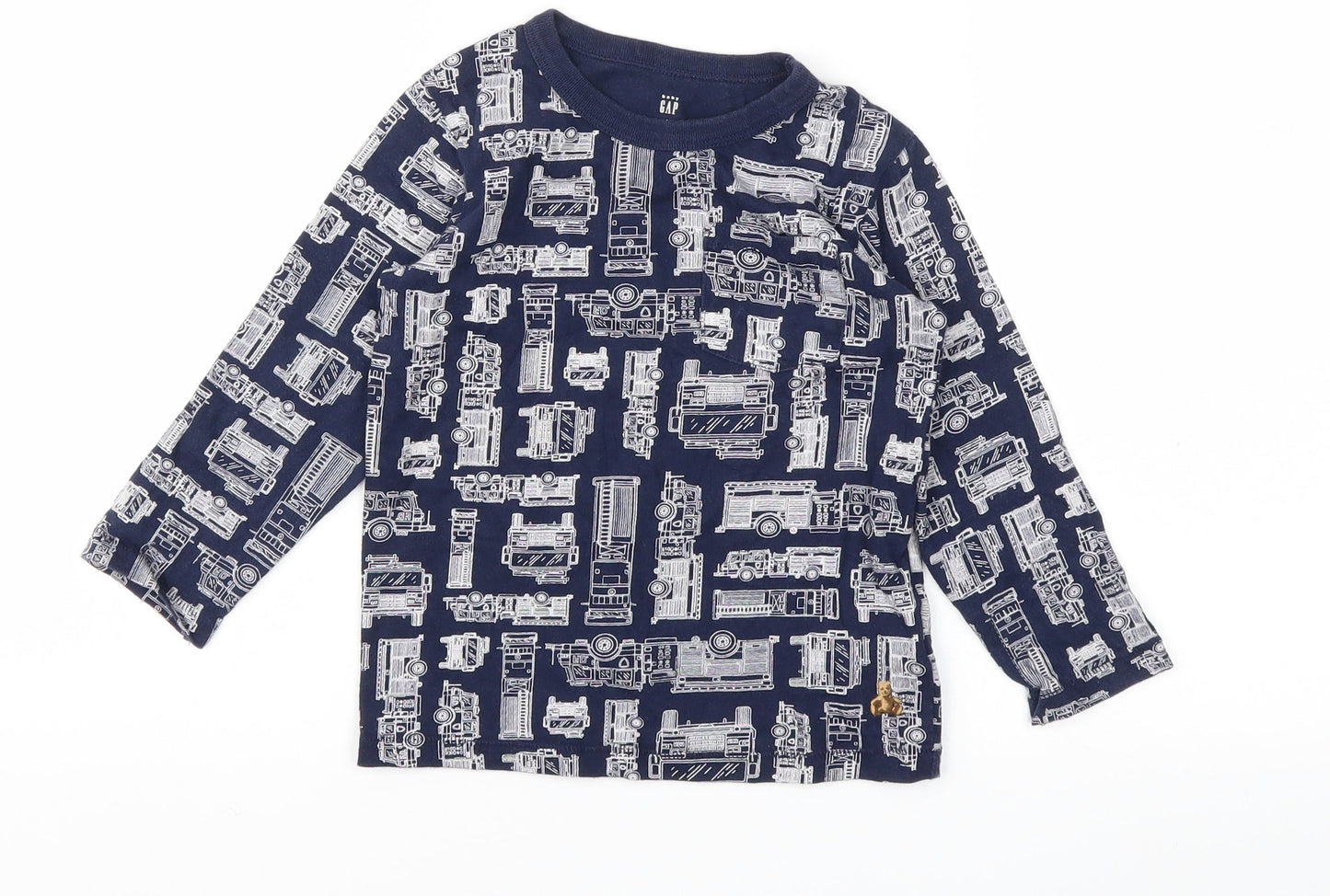 Gap Boys Blue Animal Print  Basic T-Shirt Size 3 Years