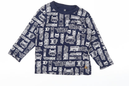 Gap Boys Blue Animal Print  Basic T-Shirt Size 3 Years