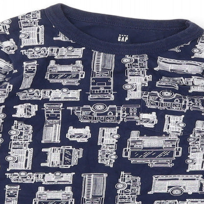 Gap Boys Blue Animal Print  Basic T-Shirt Size 3 Years