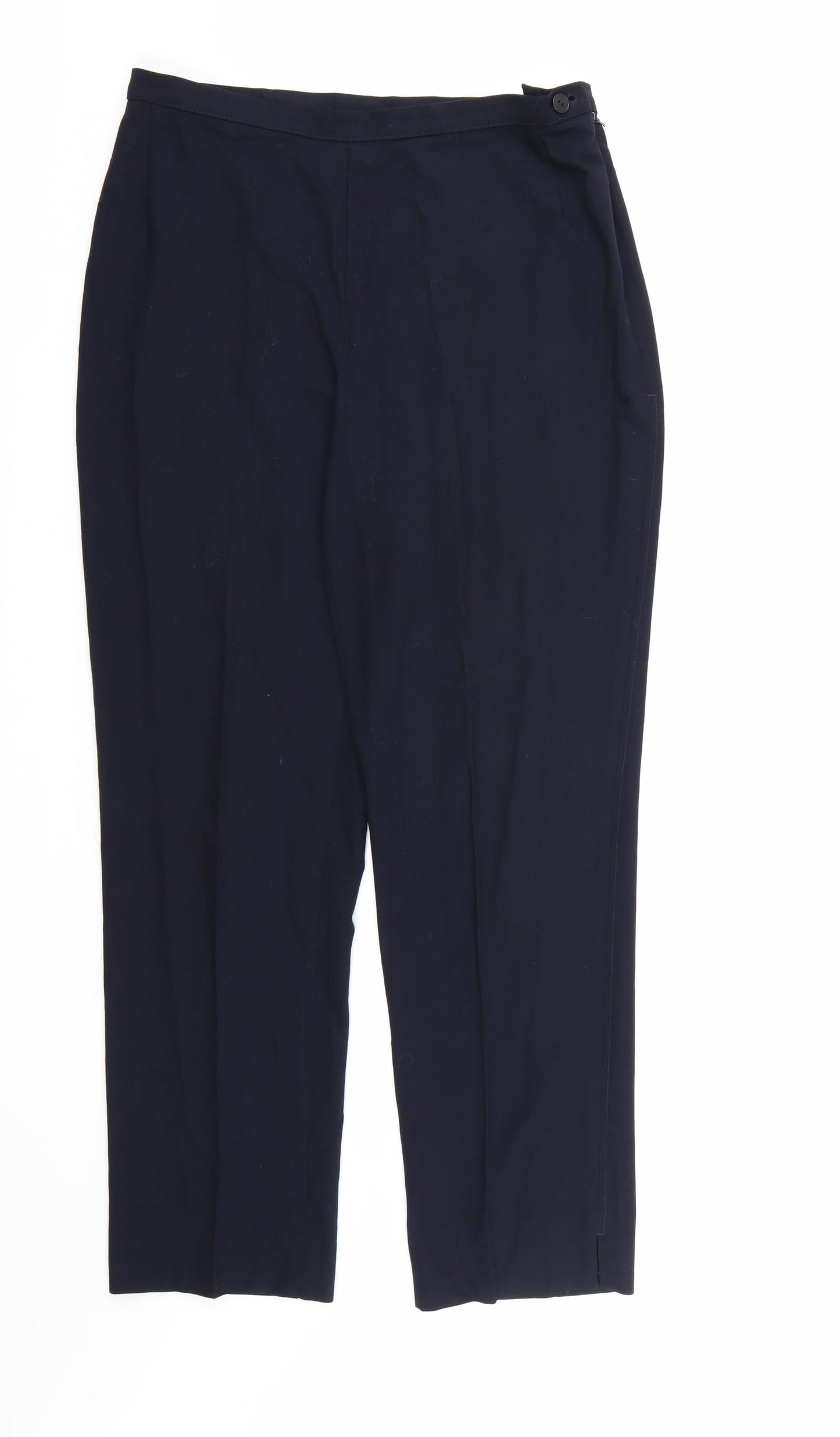 Womens UK Size 14 Marks and Spencer Regular Fit Dress Pants Blue Trousers