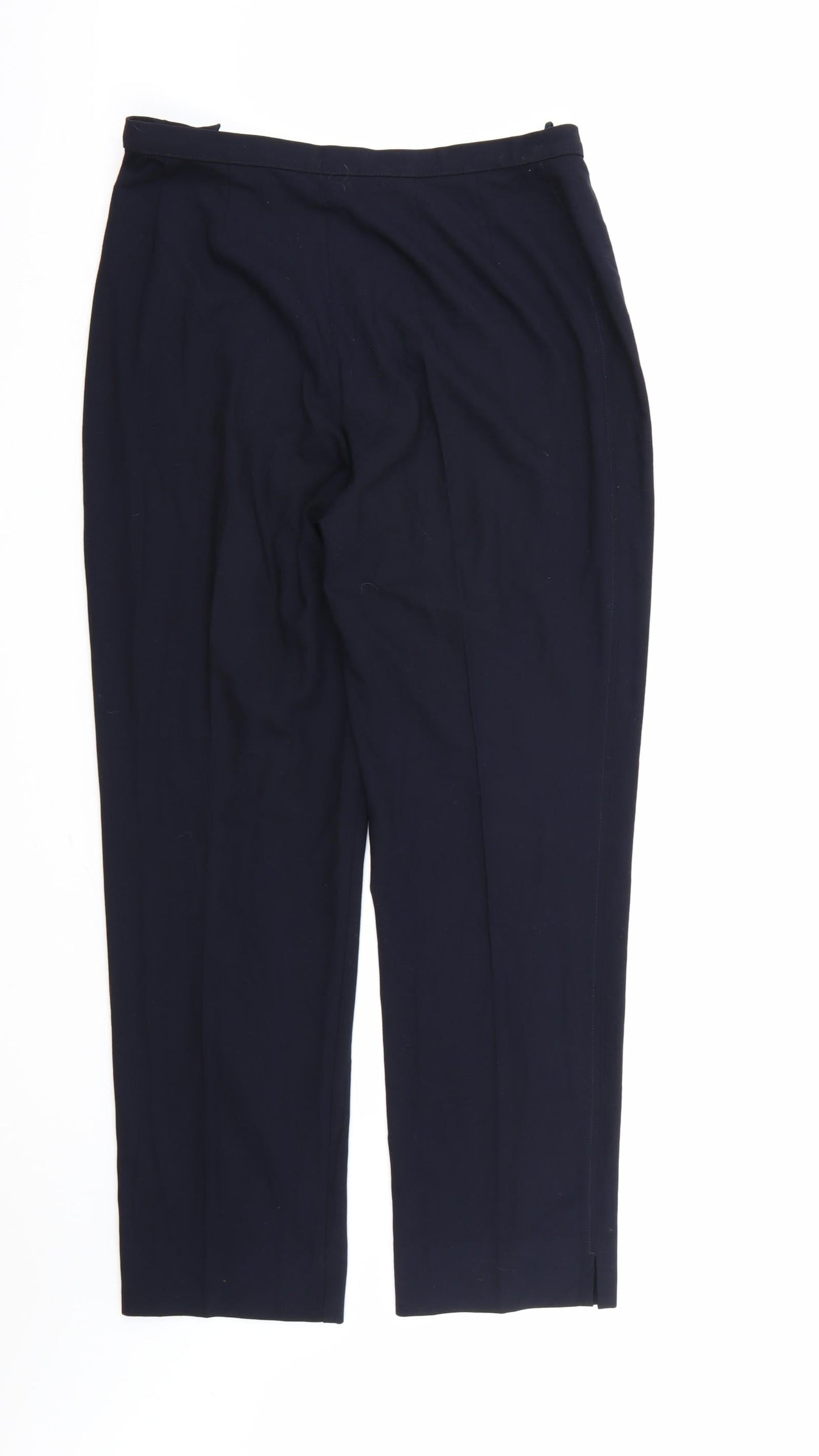 Womens UK Size 14 Marks and Spencer Regular Fit Dress Pants Blue Trousers