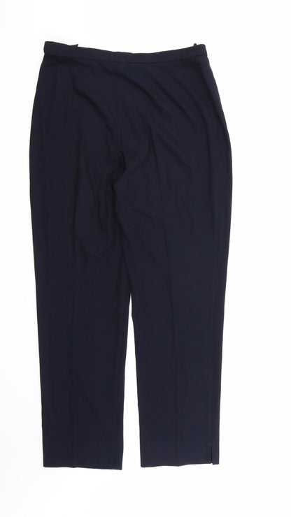Womens UK Size 14 Marks and Spencer Regular Fit Dress Pants Blue Trousers