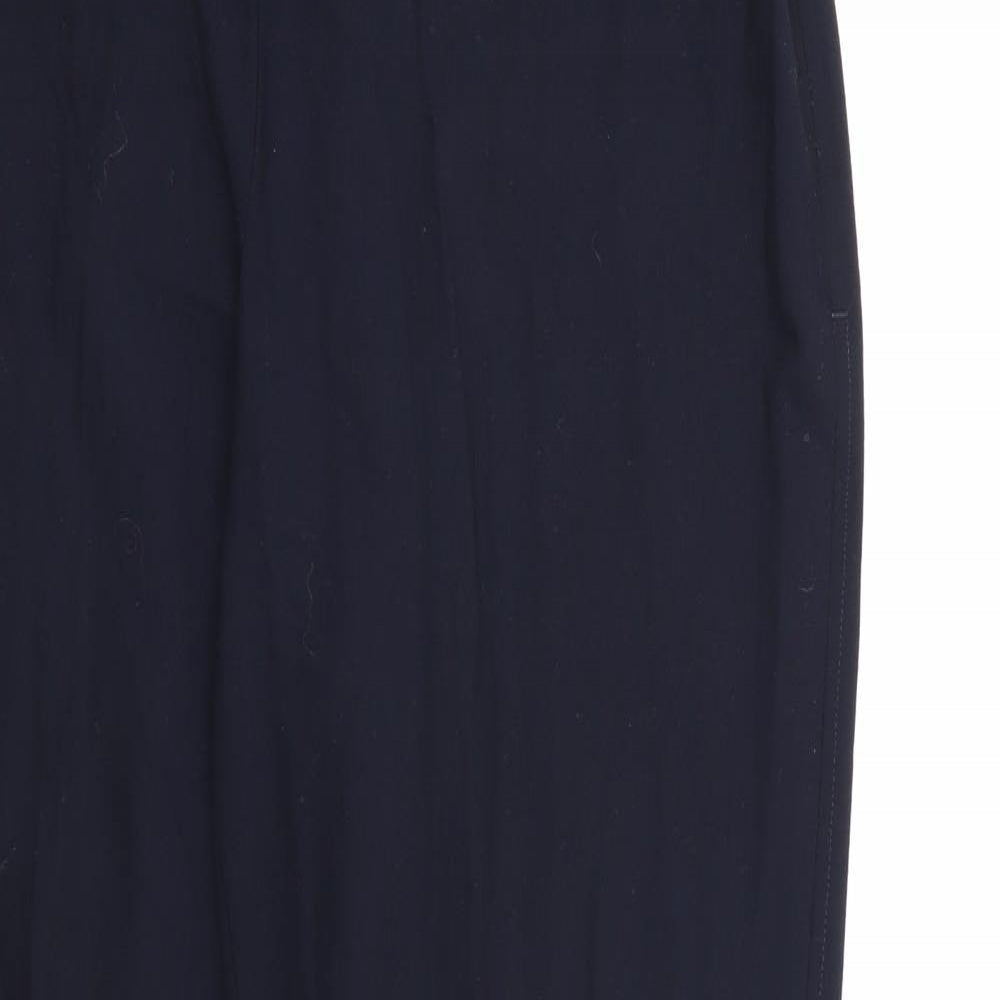 Womens UK Size 14 Marks and Spencer Regular Fit Dress Pants Blue Trousers