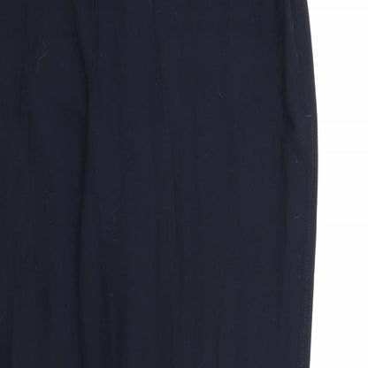 Womens UK Size 14 Marks and Spencer Regular Fit Dress Pants Blue Trousers