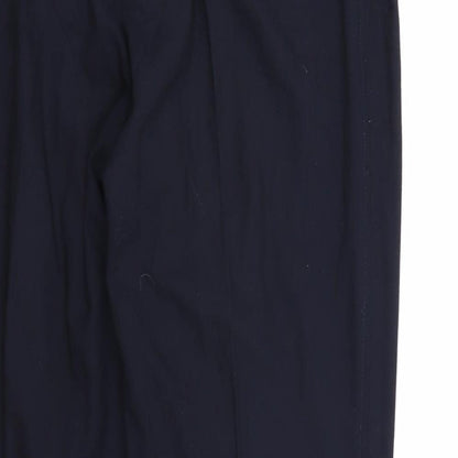 Womens UK Size 14 Marks and Spencer Regular Fit Dress Pants Blue Trousers