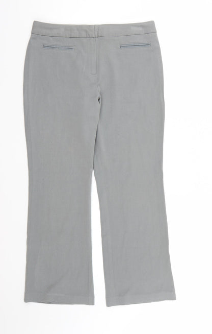 Marks and Spencer Womens Grey  Rayon Dress Pants Trousers Size 10 L25 in