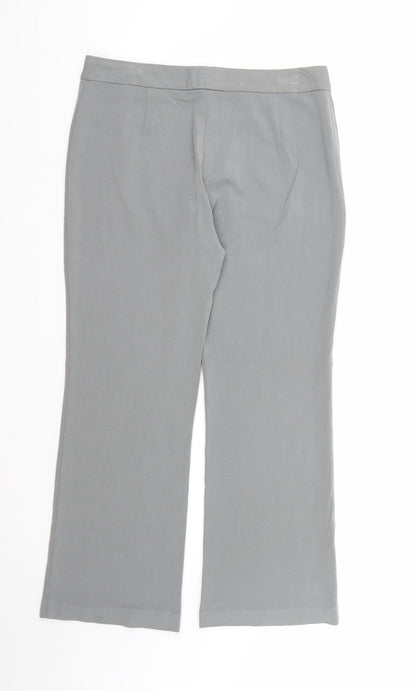 Marks and Spencer Womens Grey  Rayon Dress Pants Trousers Size 10 L25 in