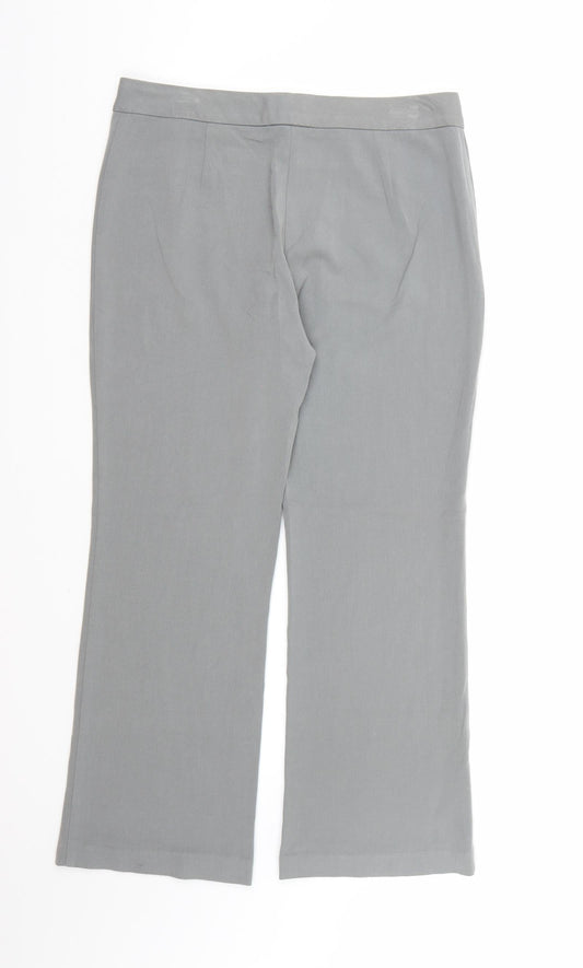 Marks and Spencer Womens Grey  Rayon Dress Pants Trousers Size 10 L25 in