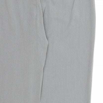 Marks and Spencer Womens Grey  Rayon Dress Pants Trousers Size 10 L25 in