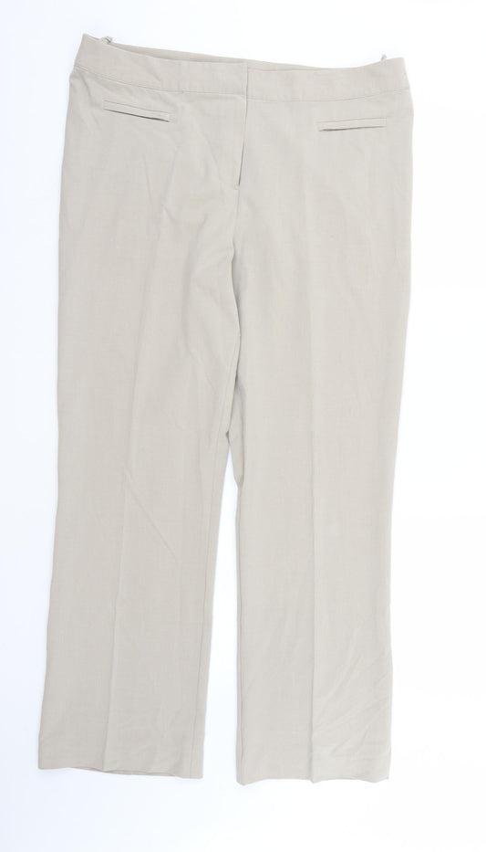 Mia Moda Womens Ivory  Rayon Dress Pants Trousers  L30 in