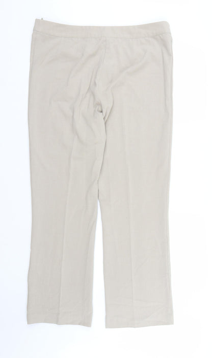 Mia Moda Womens Ivory  Rayon Dress Pants Trousers  L30 in