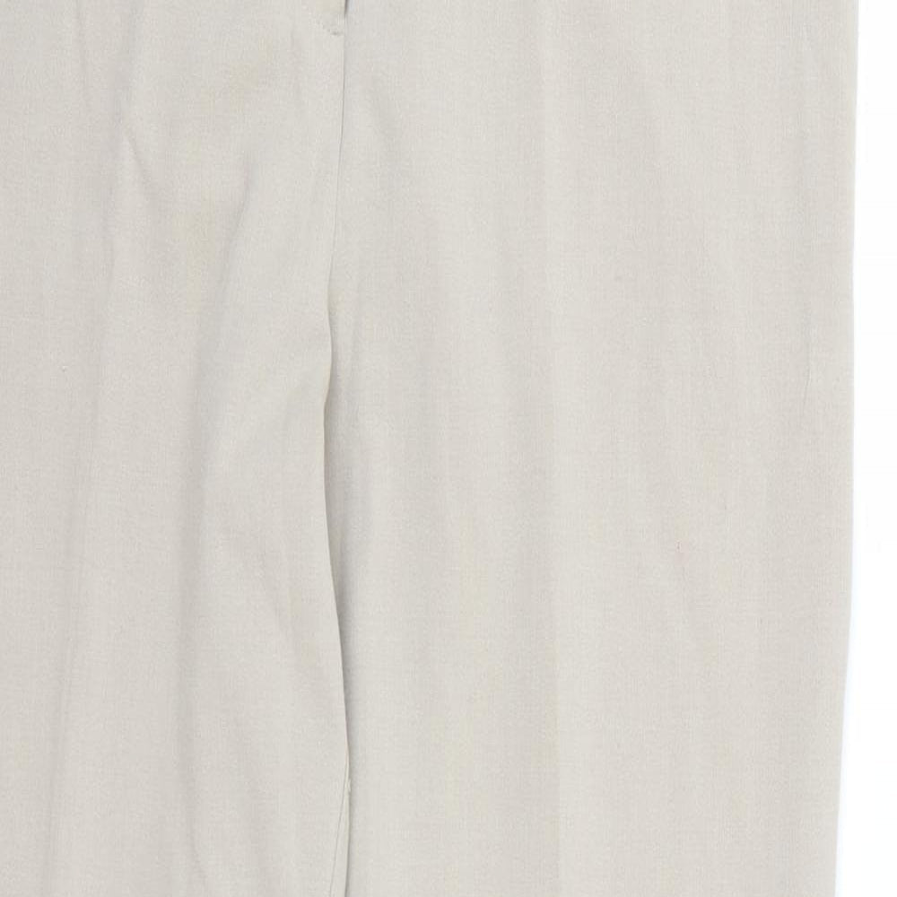 Mia Moda Womens Ivory  Rayon Dress Pants Trousers  L30 in