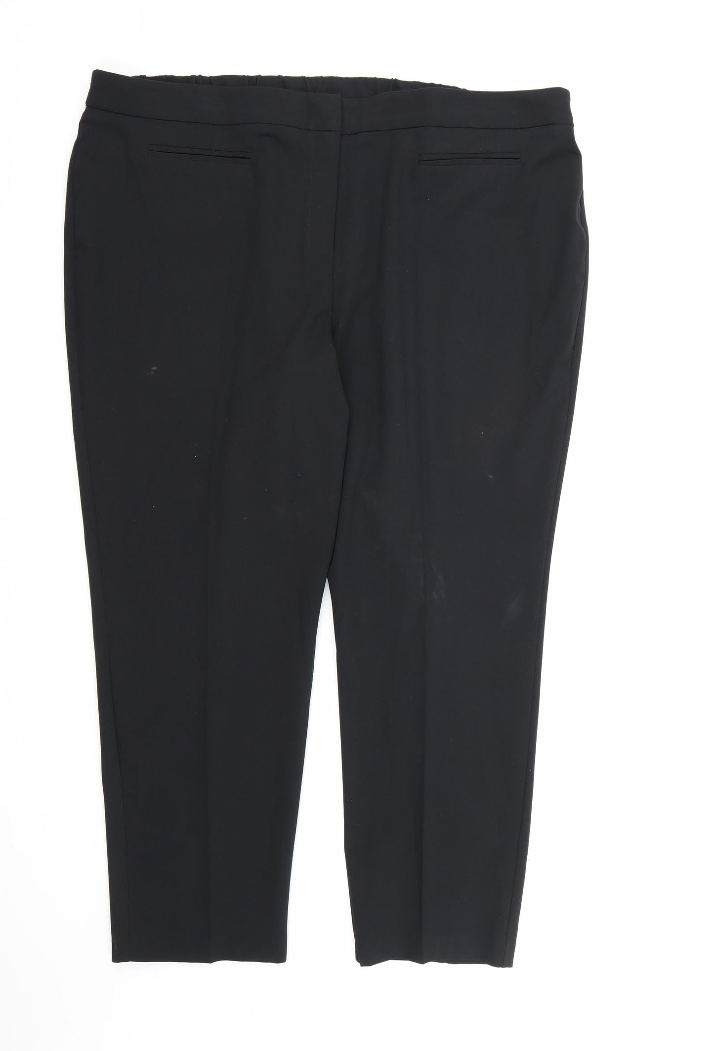 Womens UK Size 22 Bonmarché Regular Fit Dress Pants Black Trousers