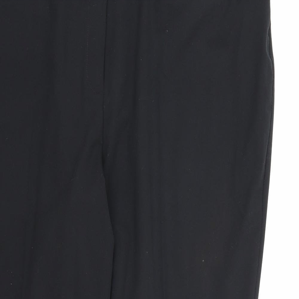 Womens UK Size 22 Bonmarché Regular Fit Dress Pants Black Trousers