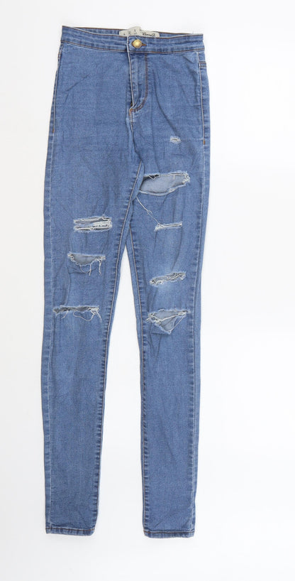 Denim & Co. Womens Blue  Denim Skinny Jeans Size 4 L31 in