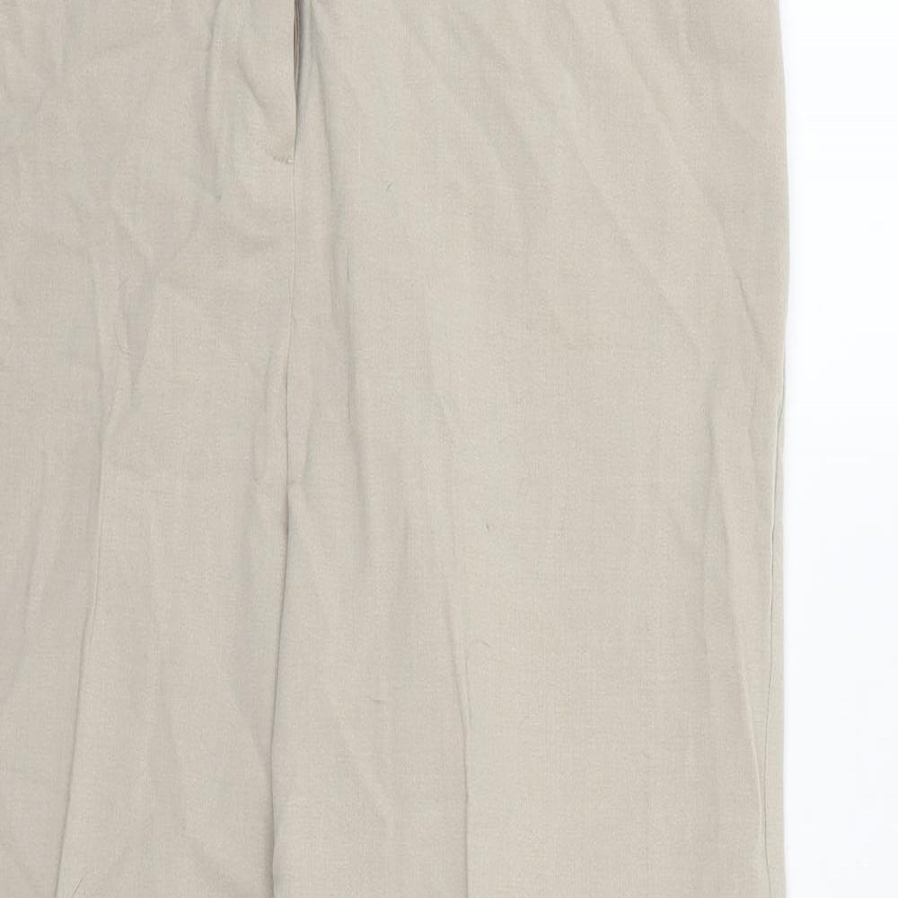 Mia Moda Womens Green  Rayon Dress Pants Trousers Size 14 L28 in