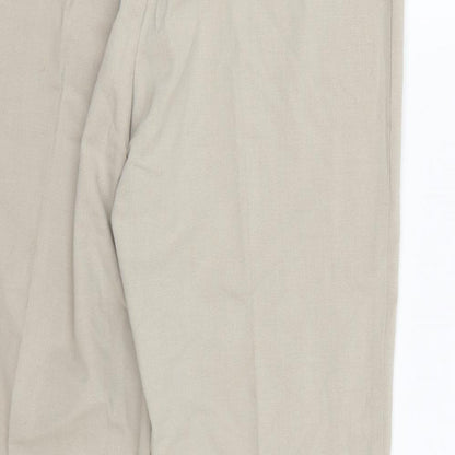 Mia Moda Womens Green  Rayon Dress Pants Trousers Size 14 L28 in