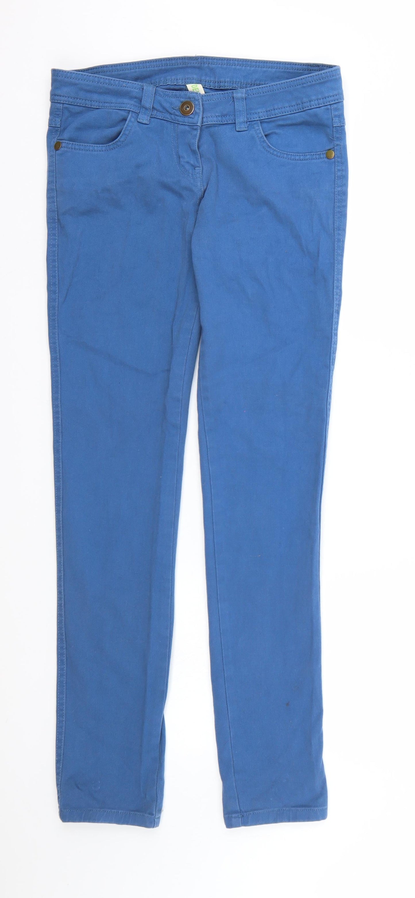 Denim & Co. Womens Blue  Denim Straight Jeans Size 10 L32 in